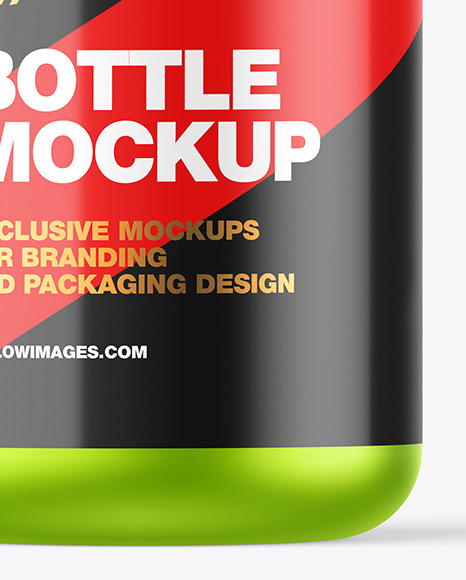 Matte Metallic Sanitizer Bottle w/ Closed Pump Mockup