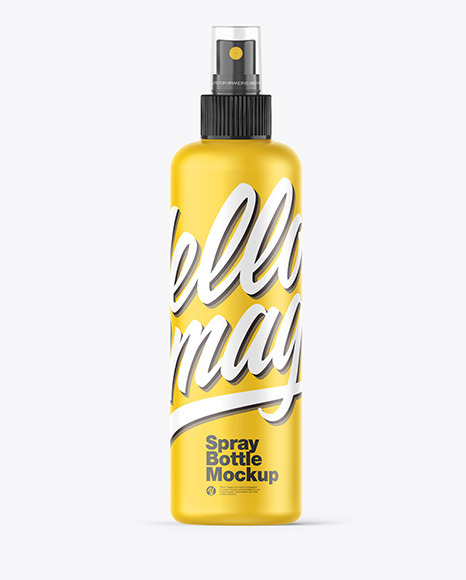 Matte Spray Bottle Mockup