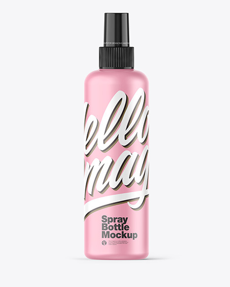 Matte Spray Bottle Mockup