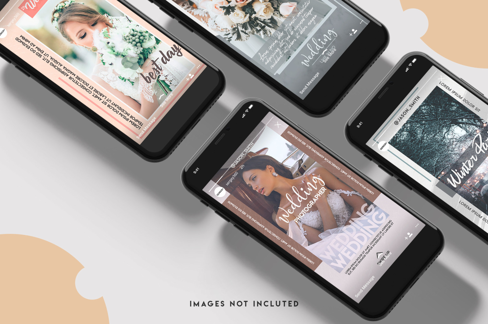 10 Wedding instagram stories set 10 Wedding instagram stories set