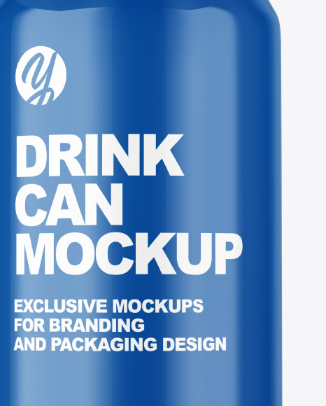 Aluminium Can With Glossy Finish Mockup