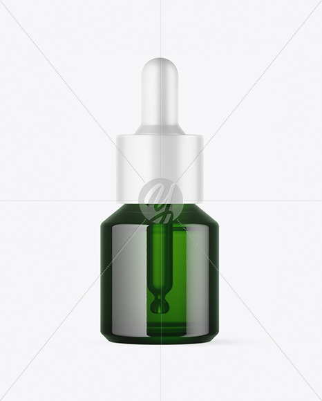 Green Dropper Bottle Mockup