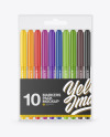 10x Matte Markers Pack Mockup