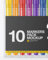 10x Matte Markers Pack Mockup