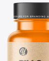 Empty Frosted Colored Pills Bottle Mockup