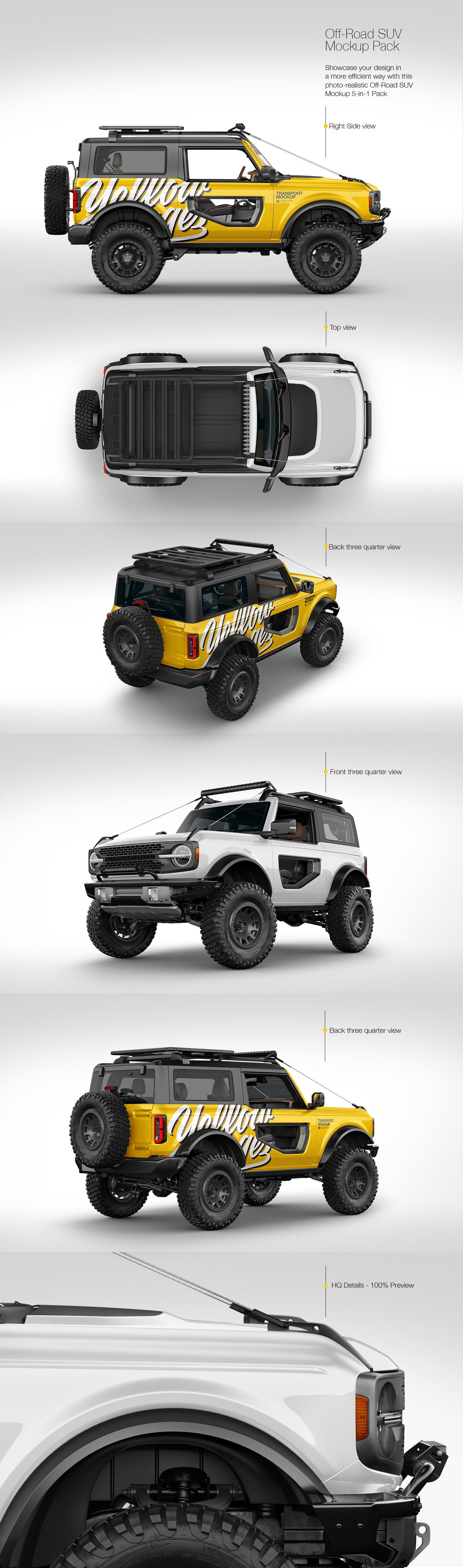 Off-Road SUV Mockup Pack