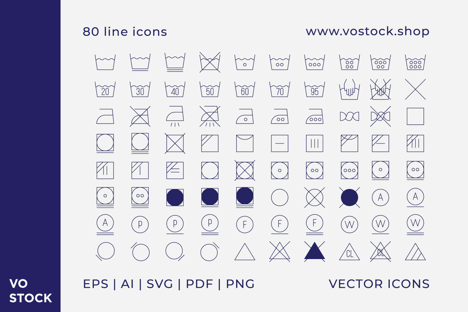 80 Care Laundry Symbols 80 Care Laundry Symbols