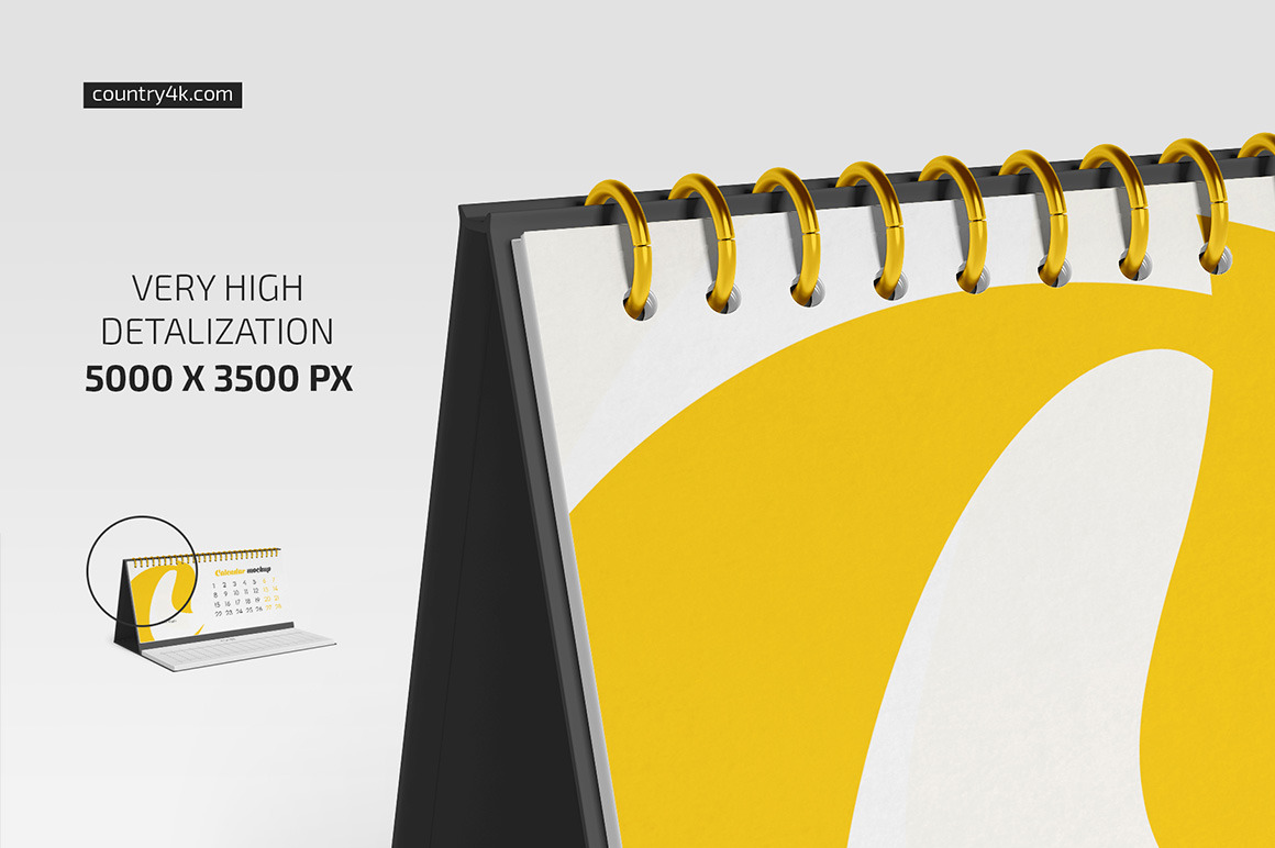 Desk Calendar v07 Mockup Set Desk Calendar v07 Mockup Set