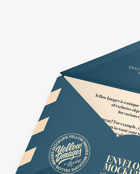 Matte Envelope w/ Postcard Mockup