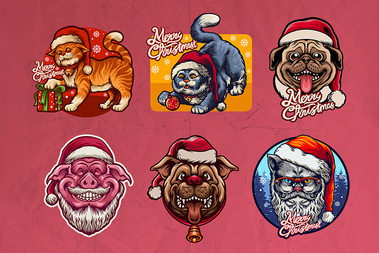 Christmas Animals Bundle Set Christmas Animals Bundle Set
