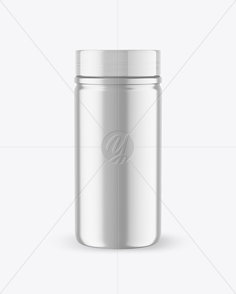 Metallized Protein Jar Mockup Metallized Protein Jar Mockup