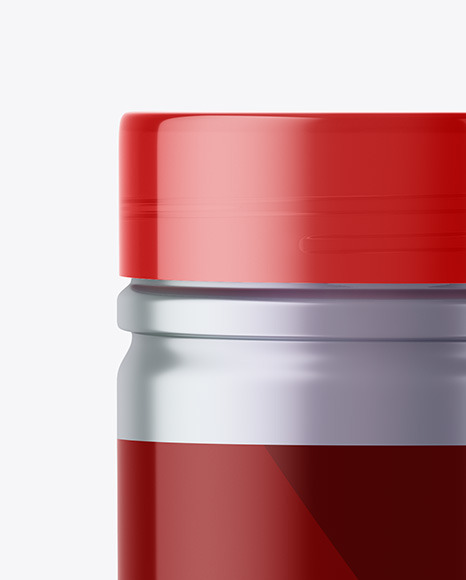 Metallized Protein Jar Mockup Metallized Protein Jar Mockup