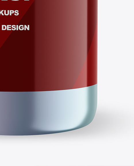 Metallized Protein Jar Mockup Metallized Protein Jar Mockup