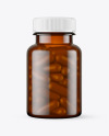 Amber Pills Bottle Mockup