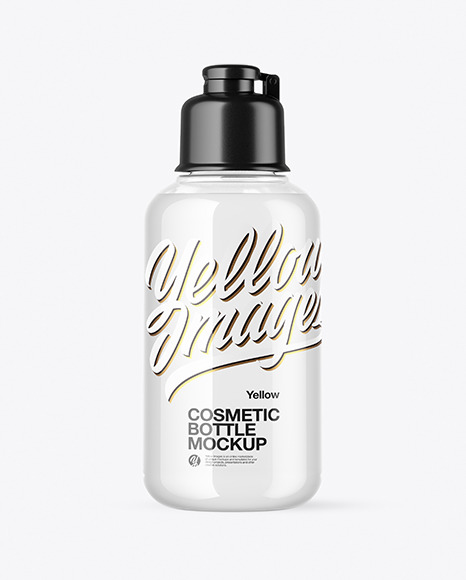 Clear Cosmetic Bottle Mockup