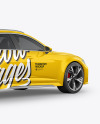 Sport Car Mockup - Back Half Side View