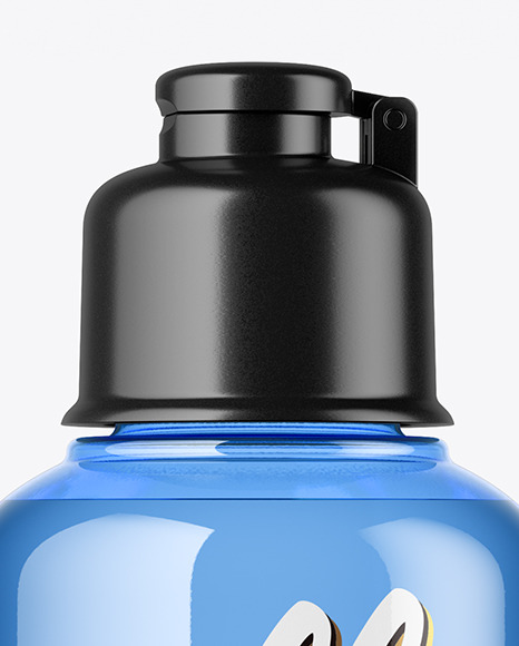 Blue Cosmetic Bottle Mockup