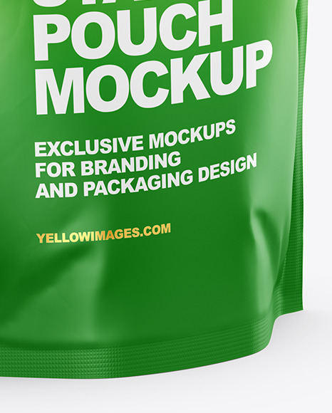 Matte Stand Up Pouch Mockup - Half Side View