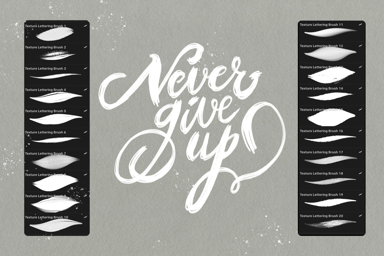 Texture Lettering Set for Procreate Texture Lettering Set for Procreate