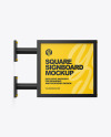 Square Signboard Mockup