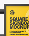 Square Signboard Mockup