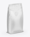 Matte Coffee Bag With Valve - Half Side View