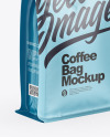 Matte Coffee Bag With Valve - Half Side View