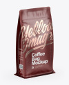 Matte Coffee Bag With Valve - Half Side View