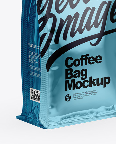 Metallic Coffee Bag - Half Side View