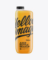 Plastic Bottle With Orange Juice Mockup