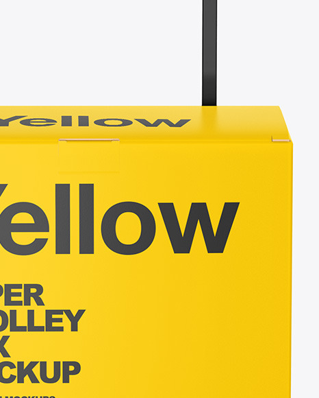 Paper Trolley Box Mockup