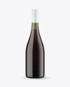 Green Glass Red Wine Bottle Mockup