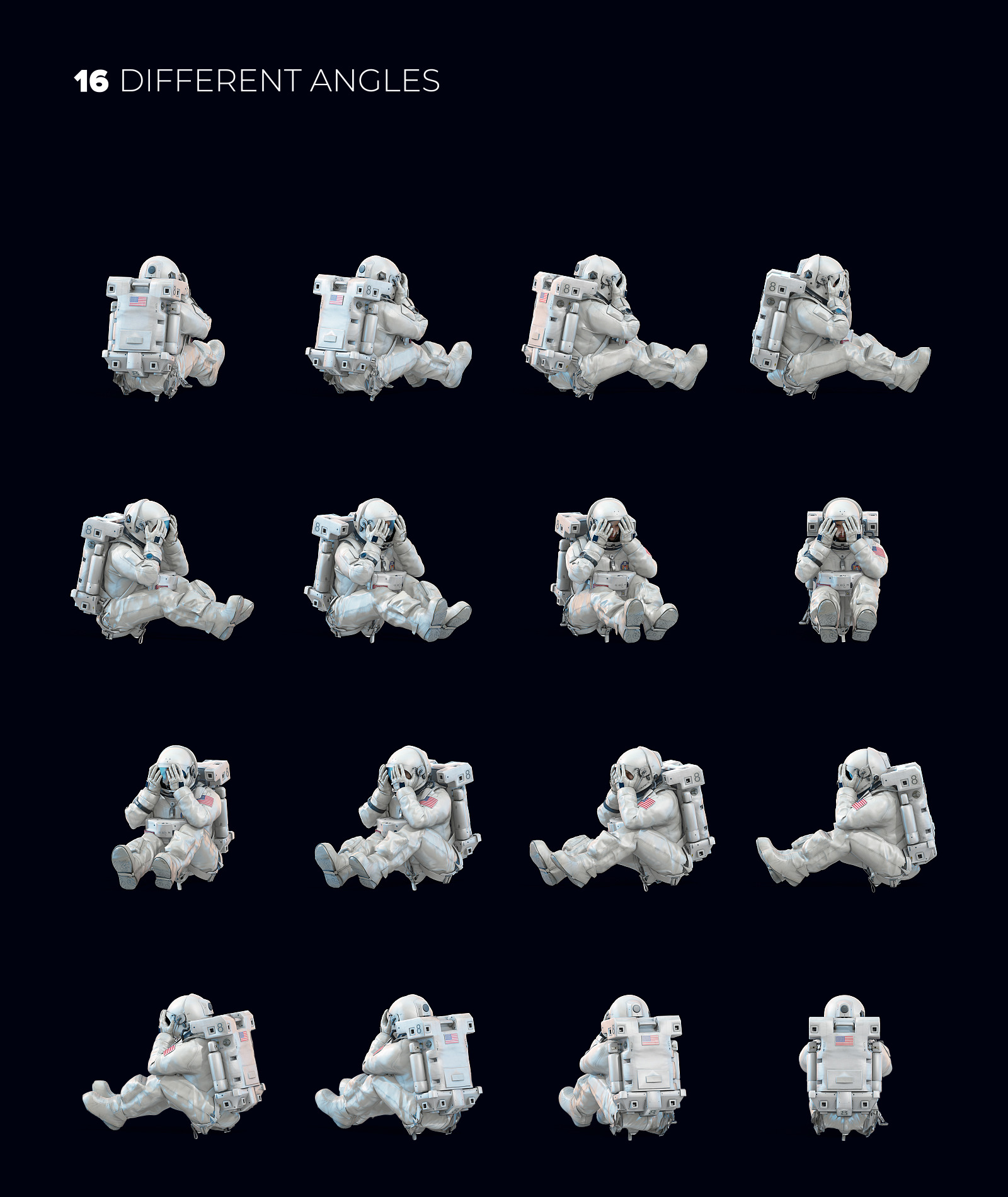 3D Mockup Space Astronaut #23 3D Mockup Space Astronaut #23