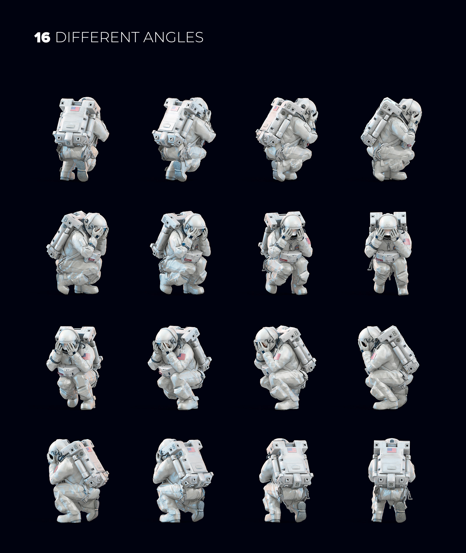3D Mockup Space Astronaut #22 3D Mockup Space Astronaut #22