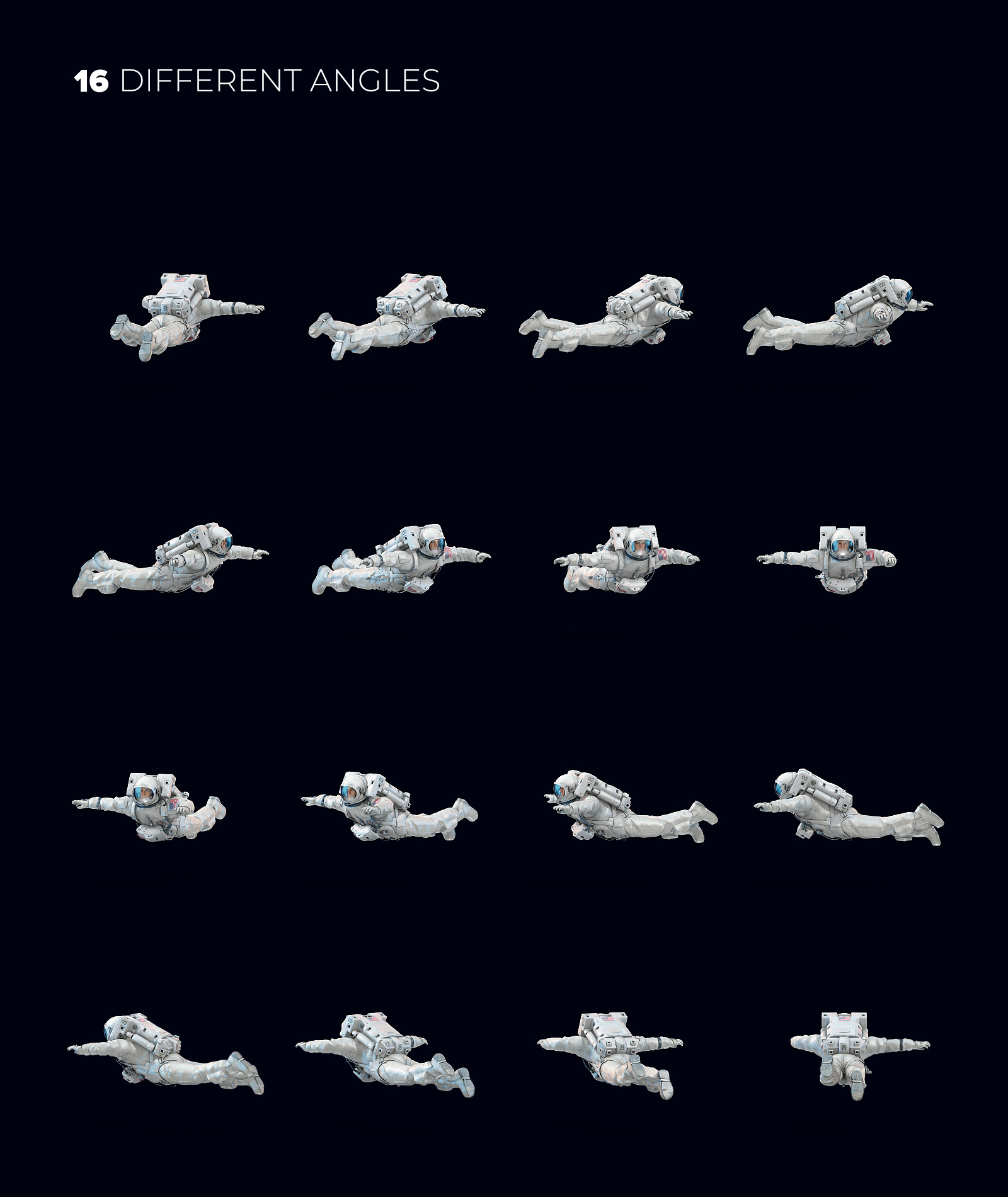 3D Mockup Space Astronaut #20 3D Mockup Space Astronaut #20