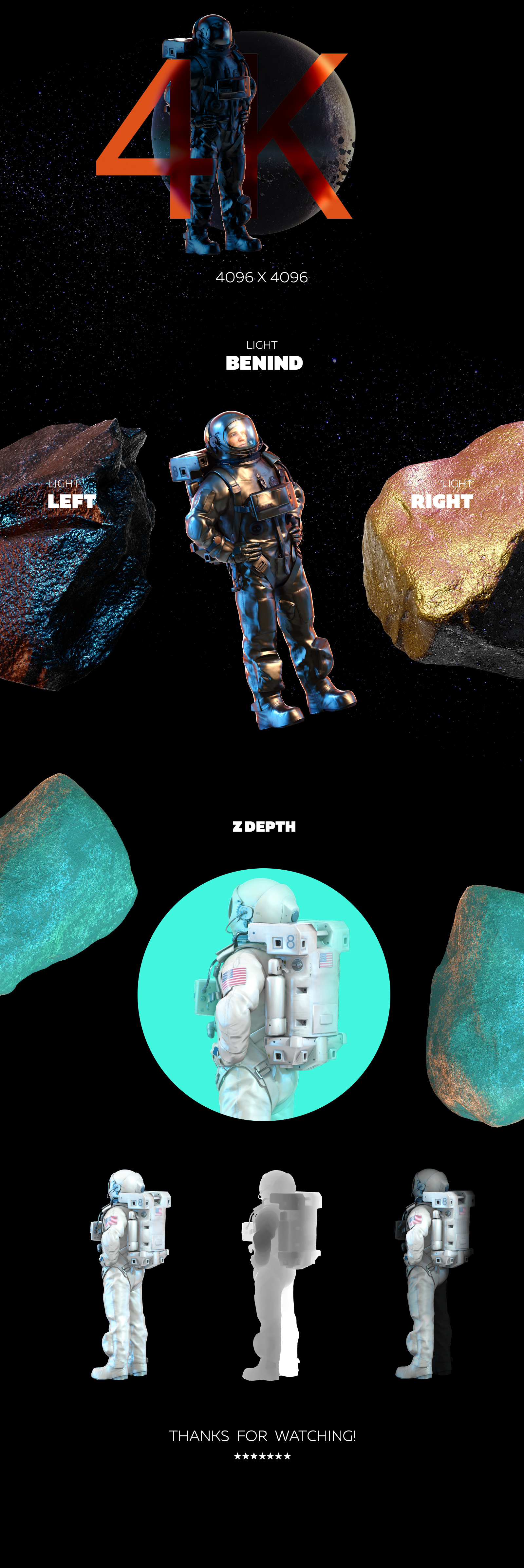 3D Mockup Space Astronaut #18