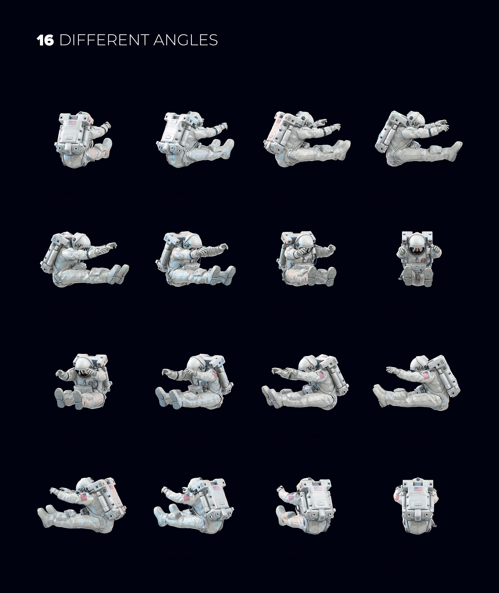 3D Mockup Space Astronaut #17 3D Mockup Space Astronaut #17
