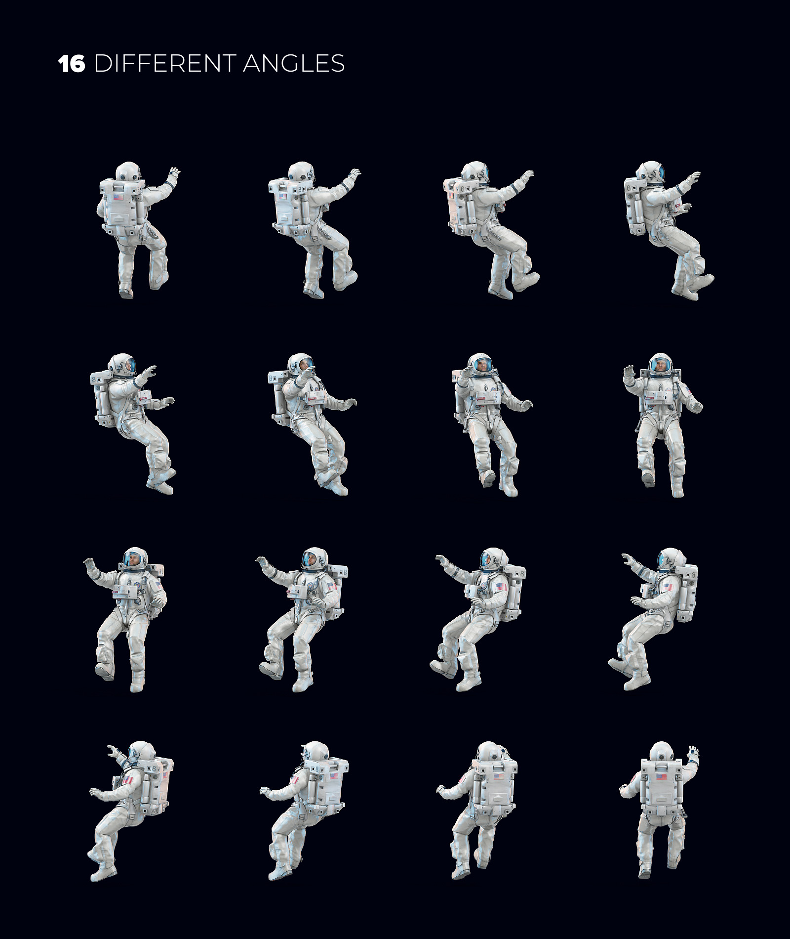 3D Mockup Space Astronaut #09