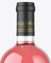 Clear Glass Pink Wine Bottle Mockup