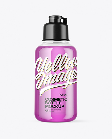 Clear Cosmetic Bottle Mockup