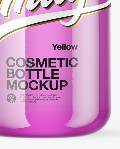 Clear Cosmetic Bottle Mockup