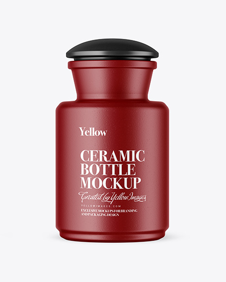 Matte Ceramic Bottle Mockup - Matte+Ceramic+Bottle+with+Wax+Mockup