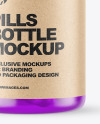 Frosted Colored Pills Bottle Mockup