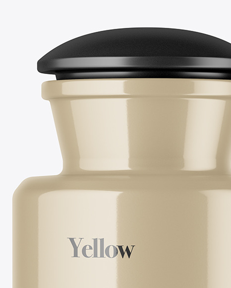 Glossy Ceramic Bottle Mockup