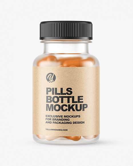 Frosted Pills Bottle Mockup