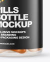 Frosted Pills Bottle Mockup