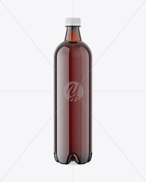 Amber Plastic Beer Bottle Mockup