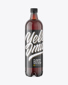 Amber Plastic Beer Bottle Mockup