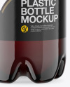 Amber Plastic Beer Bottle Mockup