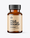 Amber Pills Bottle Mockup